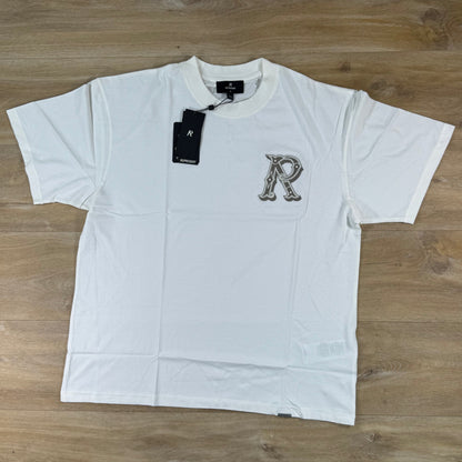 Represent Western Initial T-Shirt in Flat White