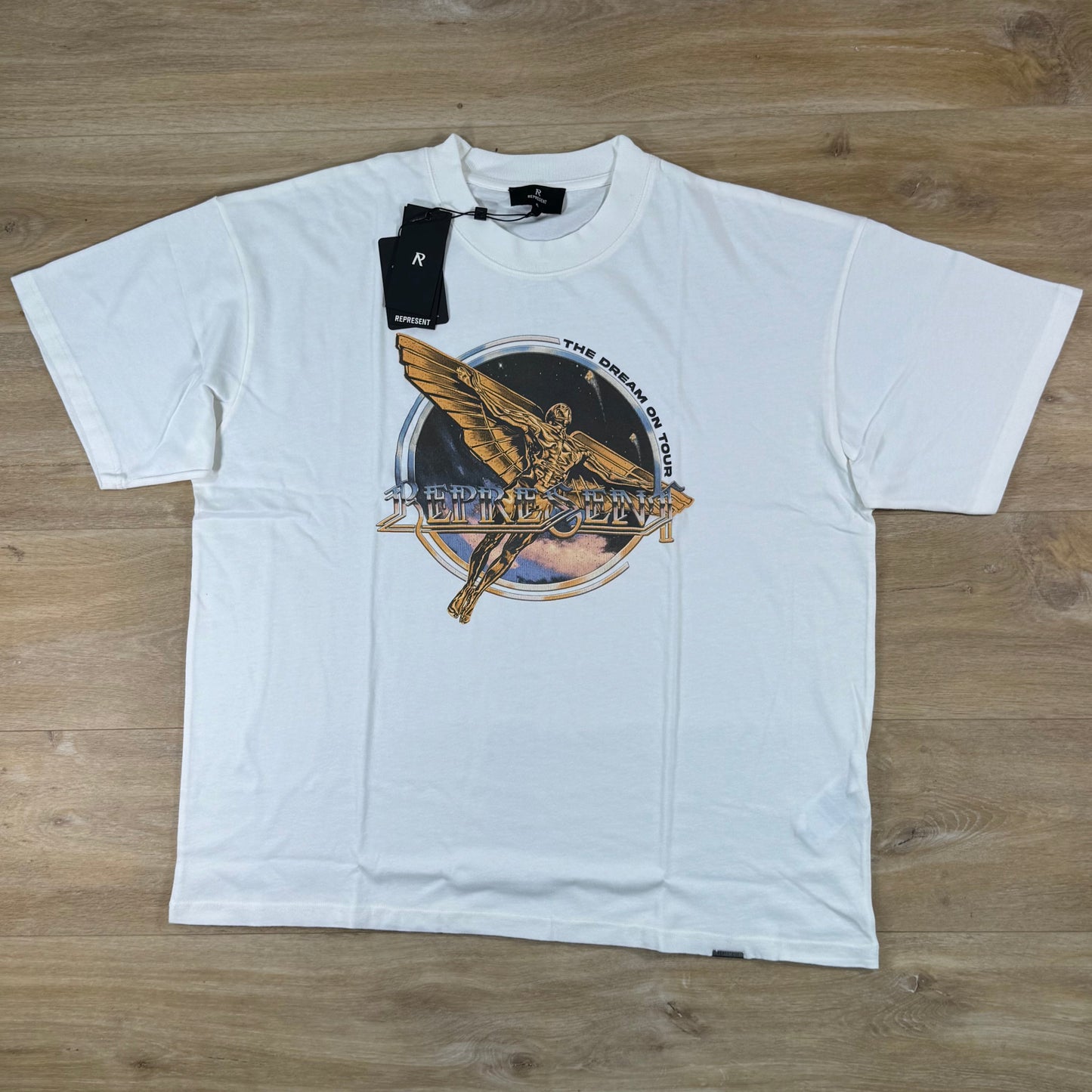 Represent Golden Tour T-Shirt in Flat White