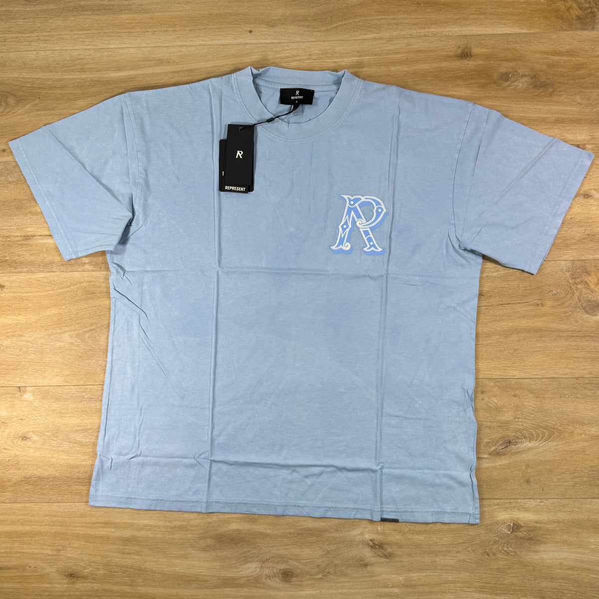 Represent Western Initial T-Shirt in Mountain Bluebird
