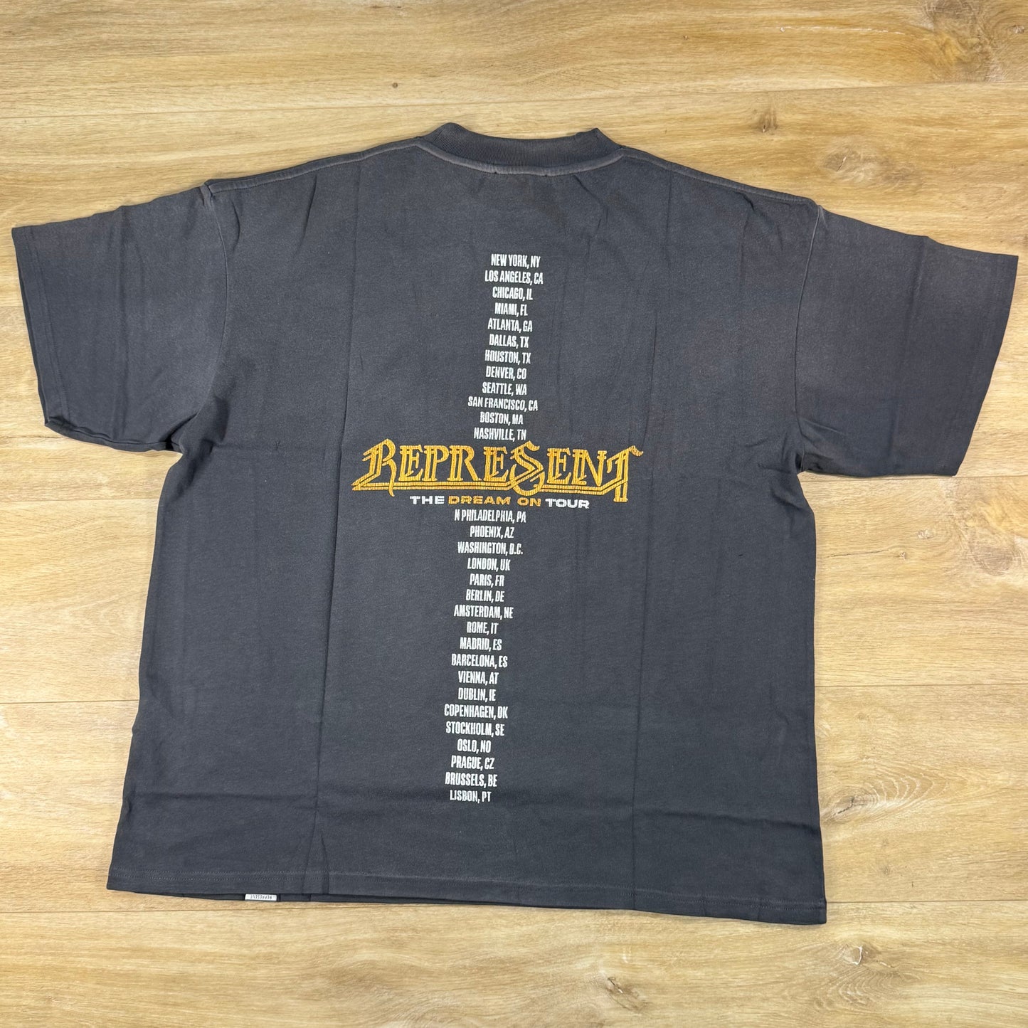 Represent Golden Tour T-Shirt in Sun Fade Grey
