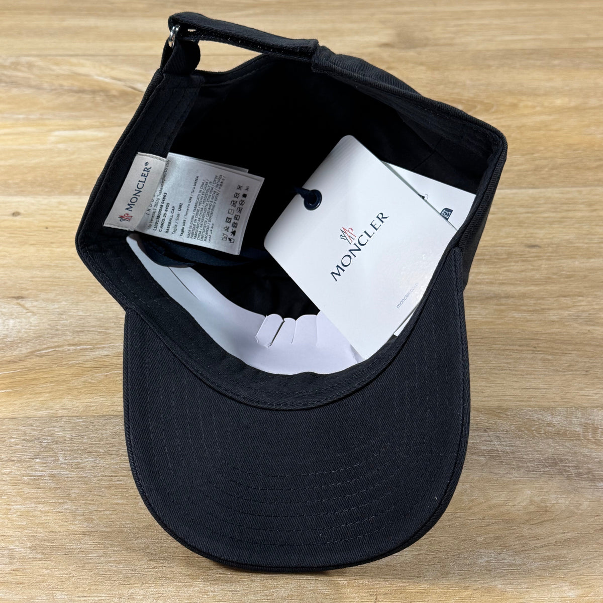 Moncler Cotton Gabardine Baseball Cap in Black