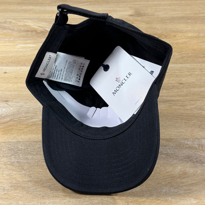 Moncler Cotton Gabardine Baseball Cap in Black