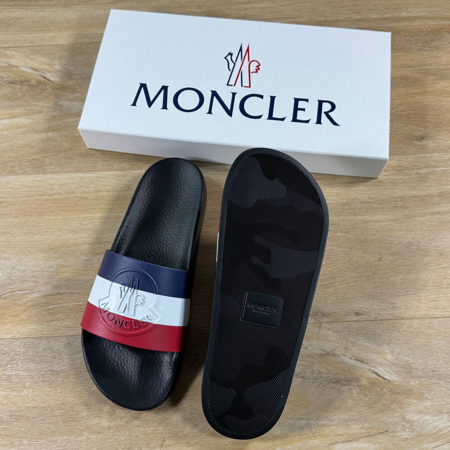 Moncler Basile Slides in Black