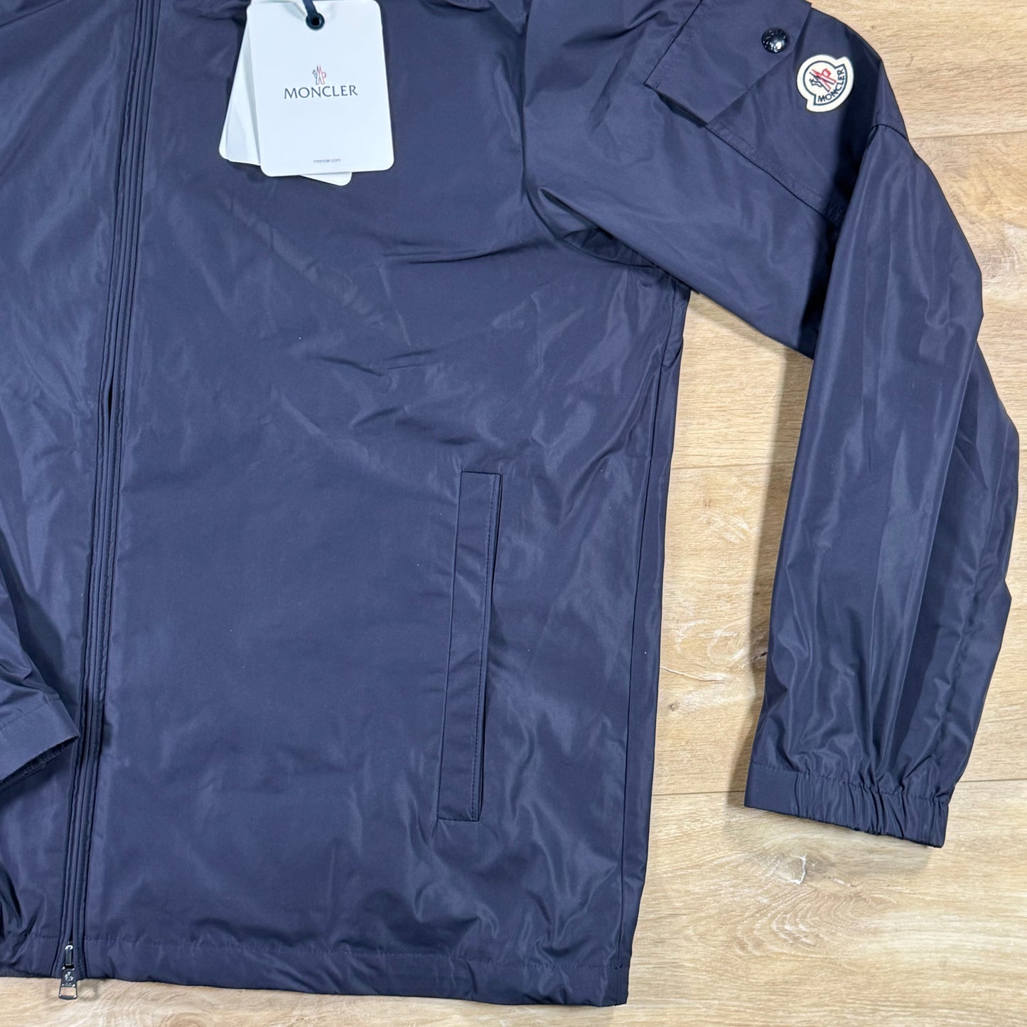 Moncler Sassiere Hooded Jacket in Navy Blue