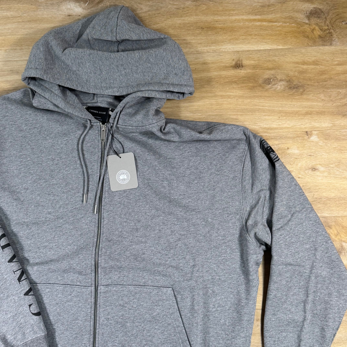 Canada Goose Rove Full-Zip Graphic Hoodie in Stone Heather