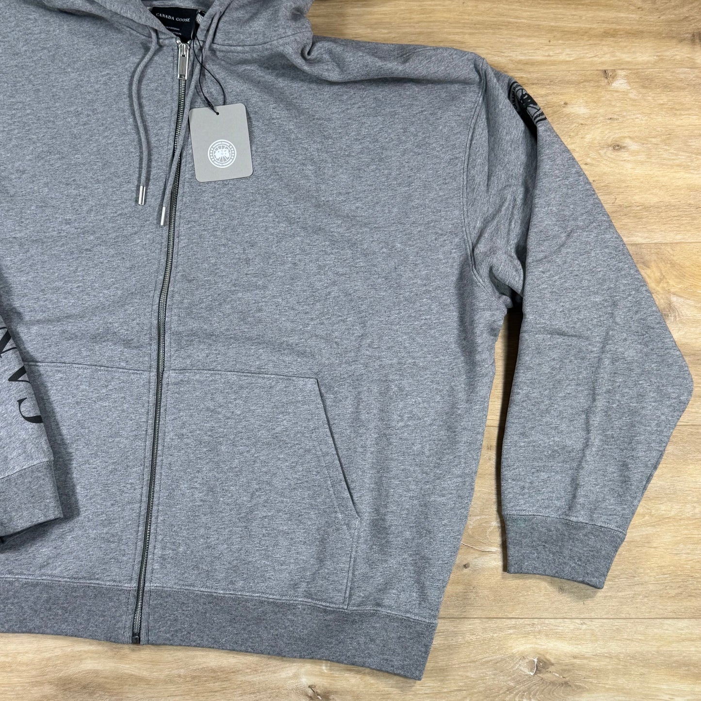 Canada Goose Rove Full-Zip Graphic Hoodie in Stone Heather