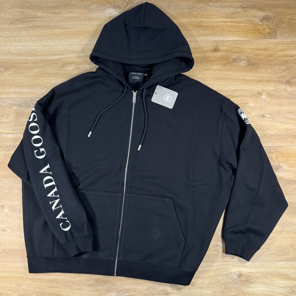 Canada Goose Rove Full-Zip Graphic Hoodie in Black