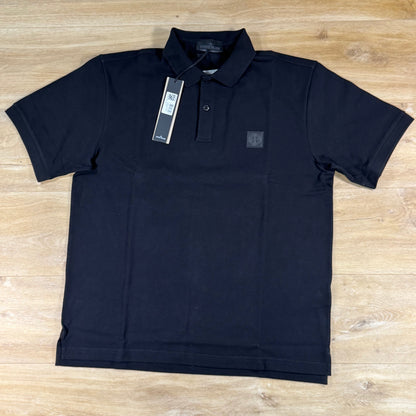 Stone Island Ghost Patch Logo Polo Shirt in Black