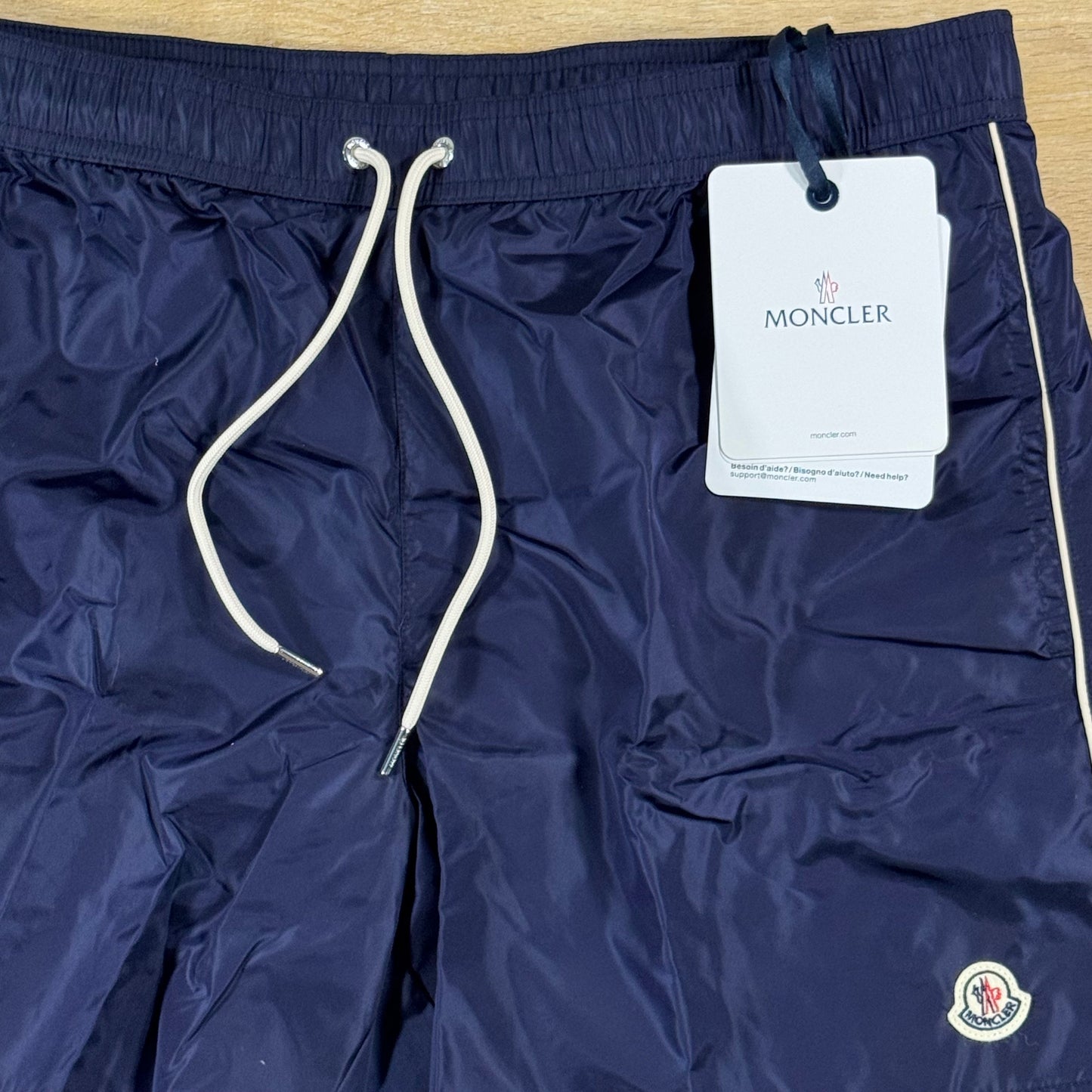Moncler Logo Swim Shorts in Navy
