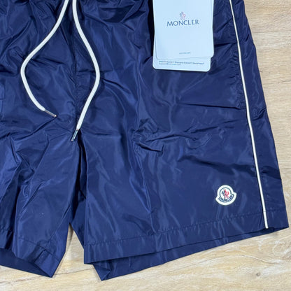 Moncler Logo Swim Shorts in Navy
