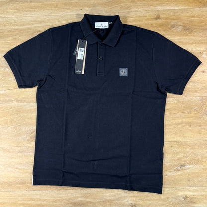 Stone Island Regular Fit Patch Logo Polo Shirt in Navy