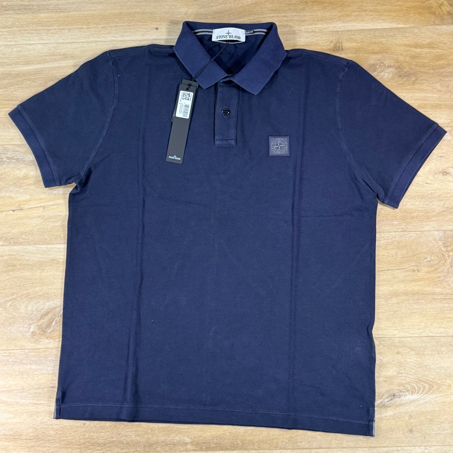 Stone Island Pigment Dye Polo Shirt in Navy