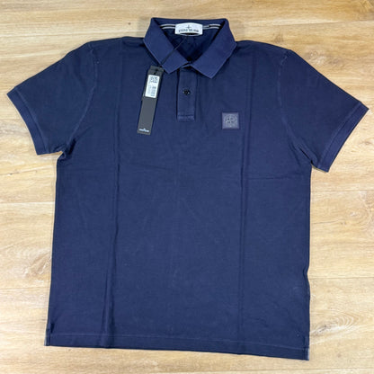 Stone Island Pigment Dye Polo Shirt in Navy