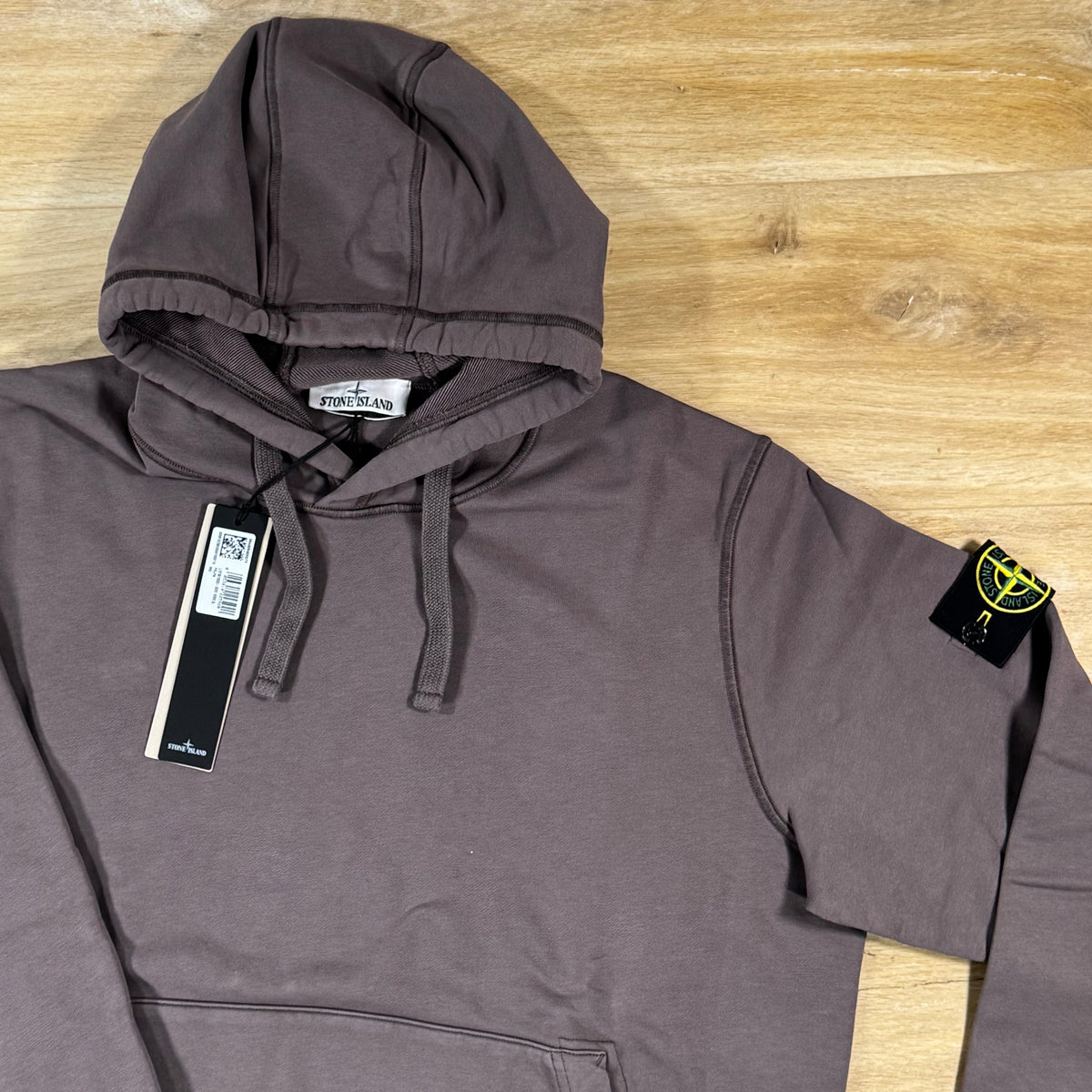 Stone Island Pullover Fleece Hoodie in Charcoal Grey