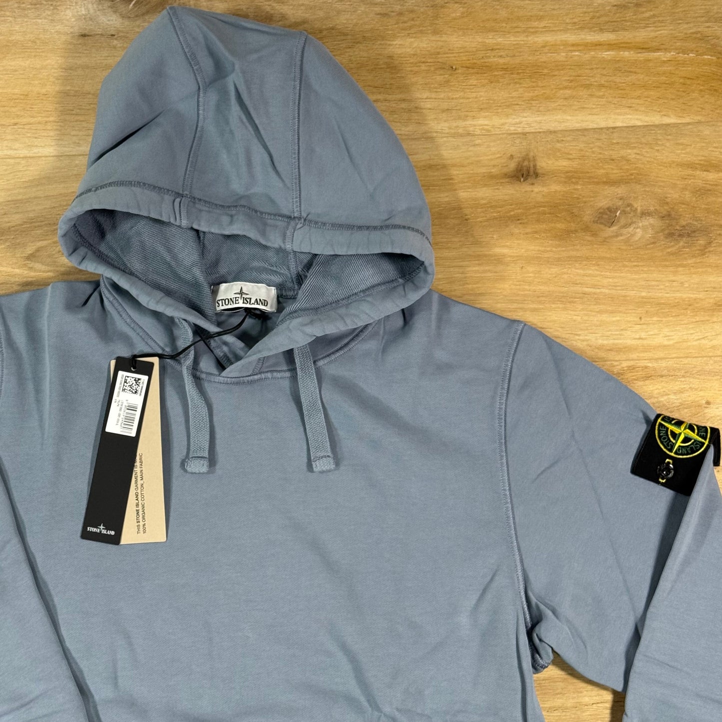 Stone Island Pullover Fleece Hoodie in Avio Blue