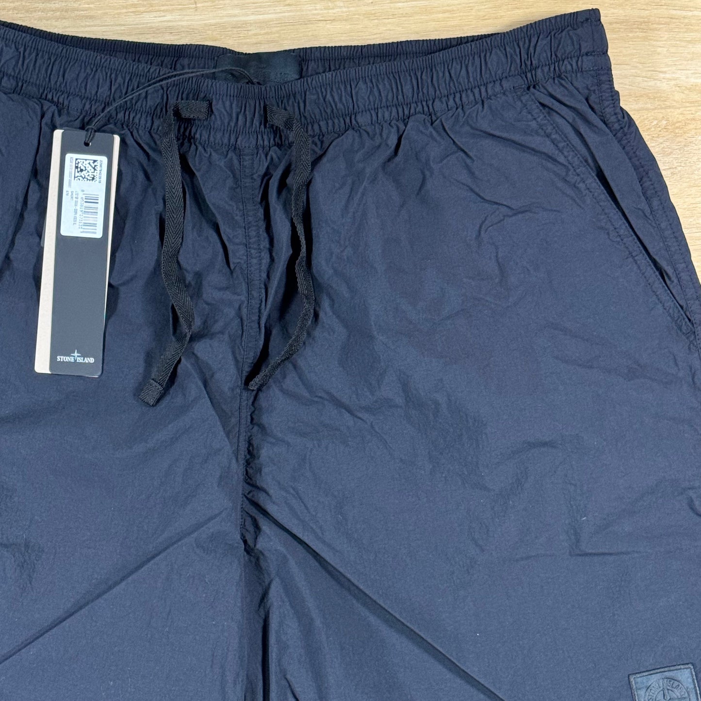 Stone Island Ghost Nylon Smerigliato Mid-Length Swim Shorts in Navy