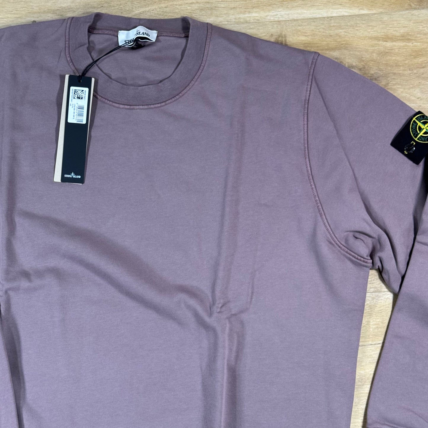 Stone Island Crewneck Fleece Sweatshirt in Purple Grey