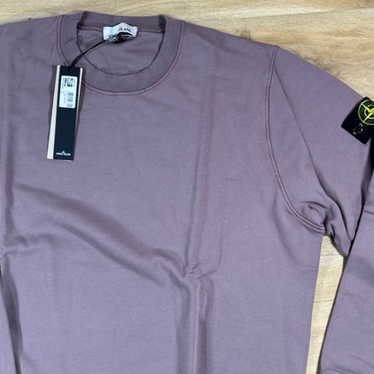 Stone Island Crewneck Fleece Sweatshirt in Purple Grey
