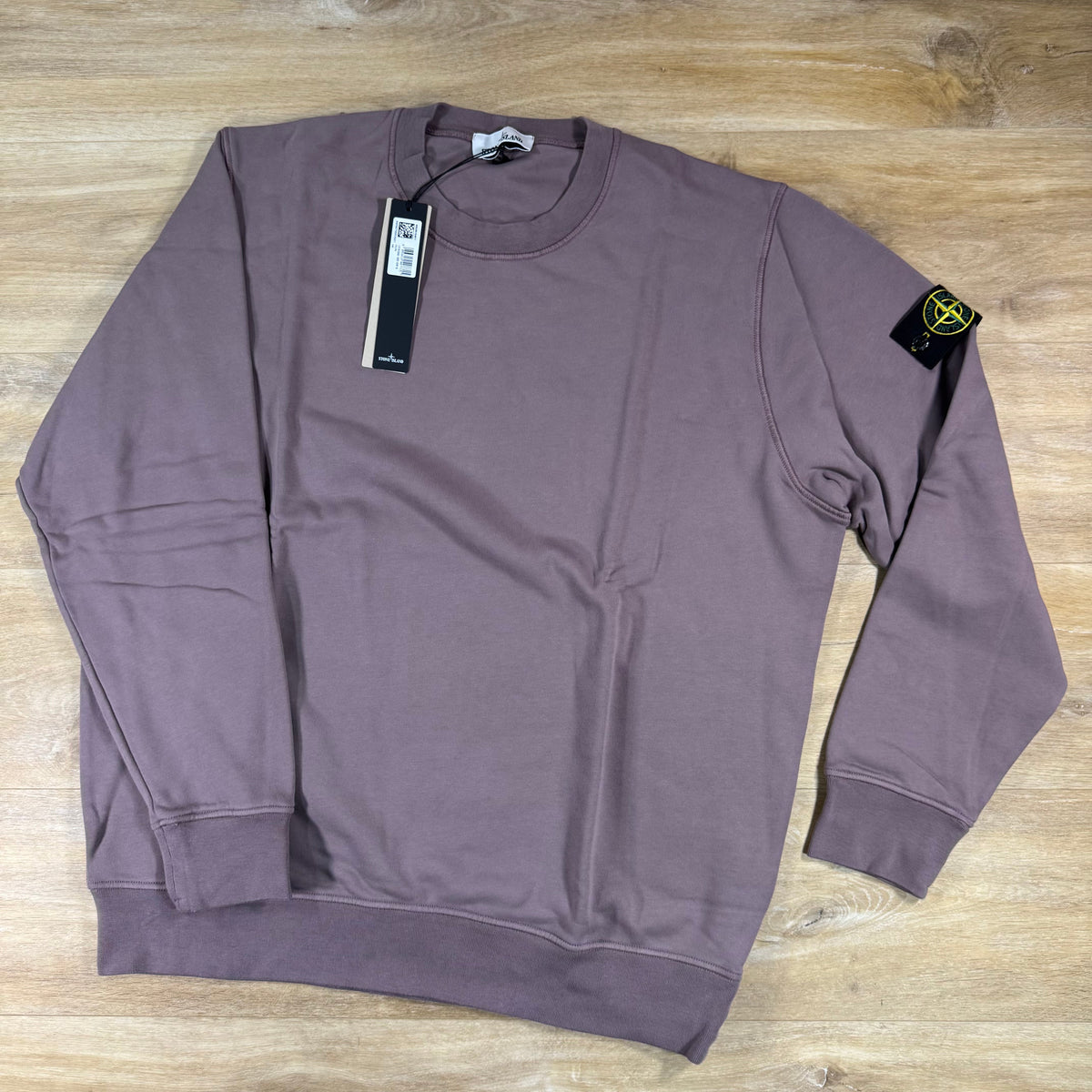 Stone Island Crewneck Fleece Sweatshirt in Purple Grey