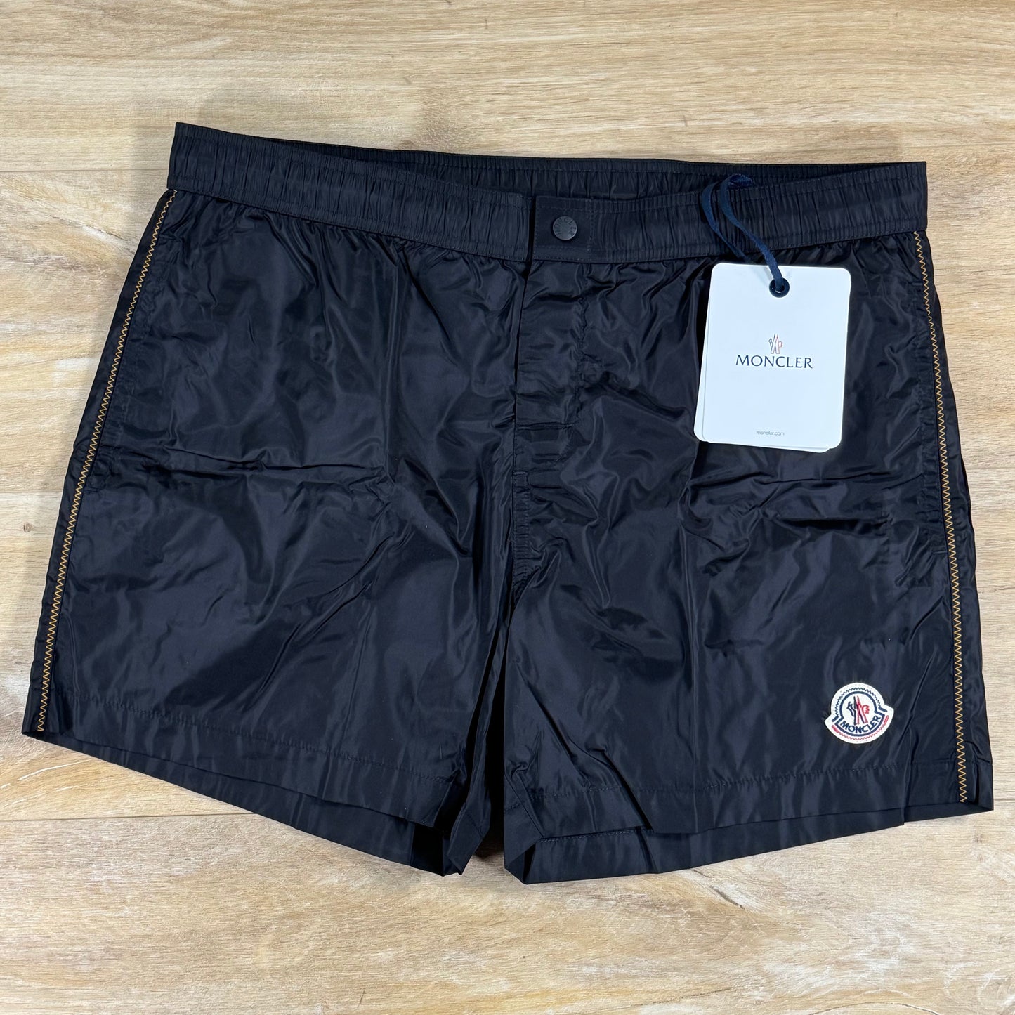 Moncler Logo Swim Shorts in Black