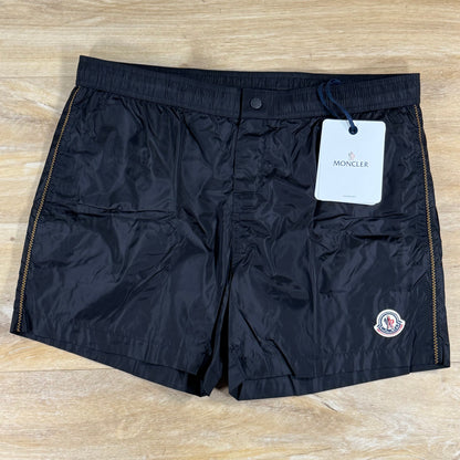 Moncler Logo Swim Shorts in Black