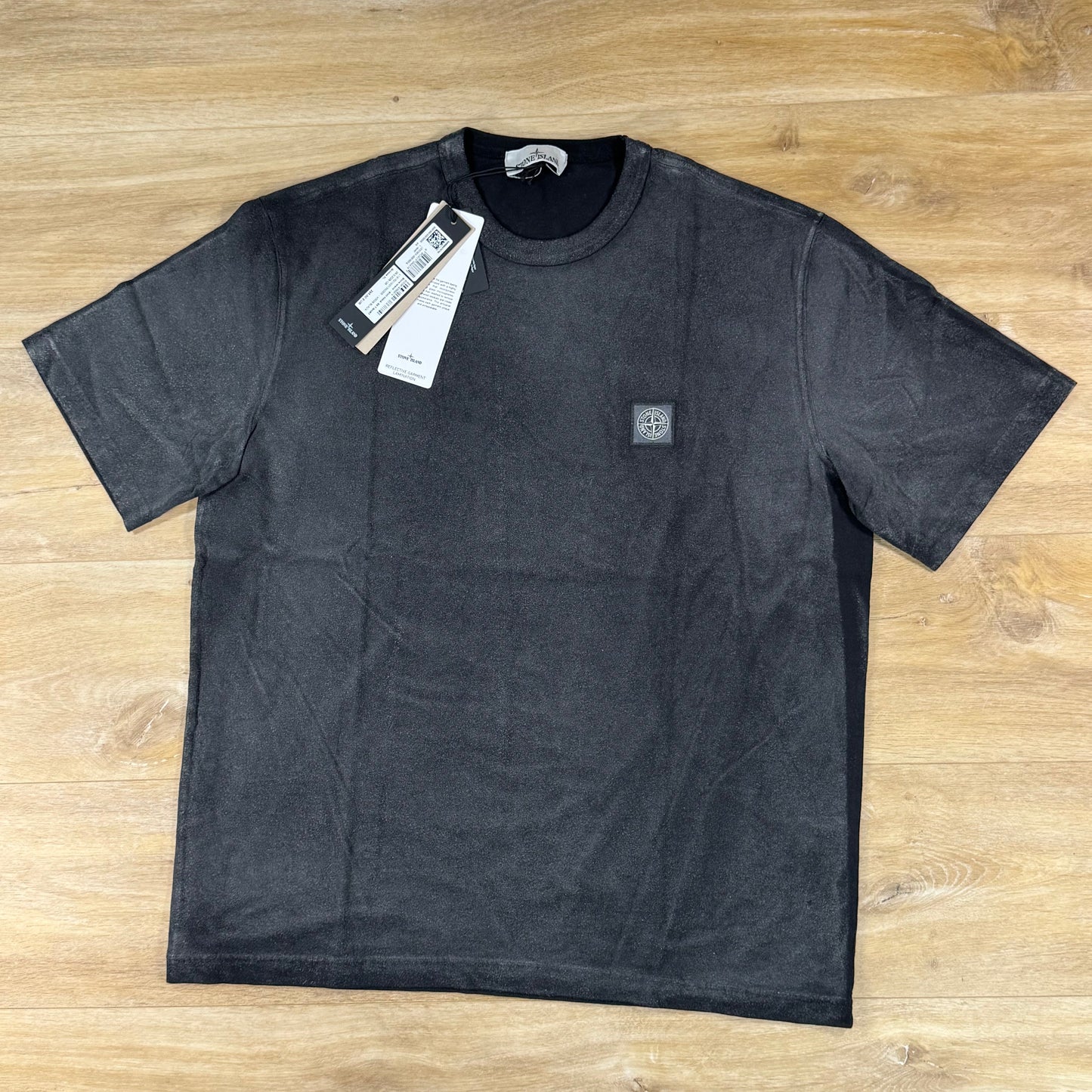 Stone Island Reflective Garment Lamination T-Shirt in Black