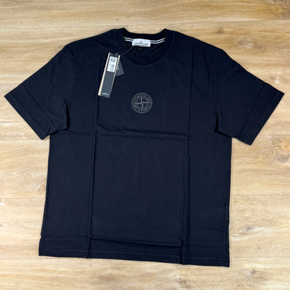 Stone Island 'Camo Compass' Print T-Shirt in Black