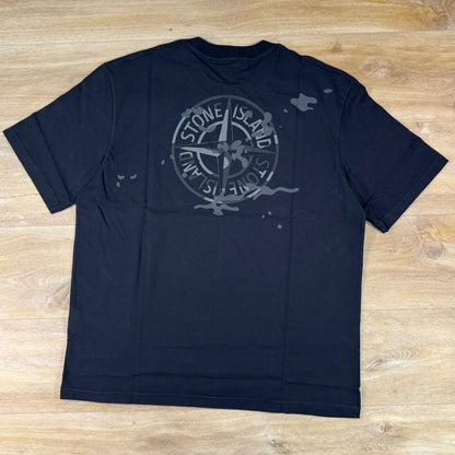 Stone Island 'Camo Compass' Print T-Shirt in Black