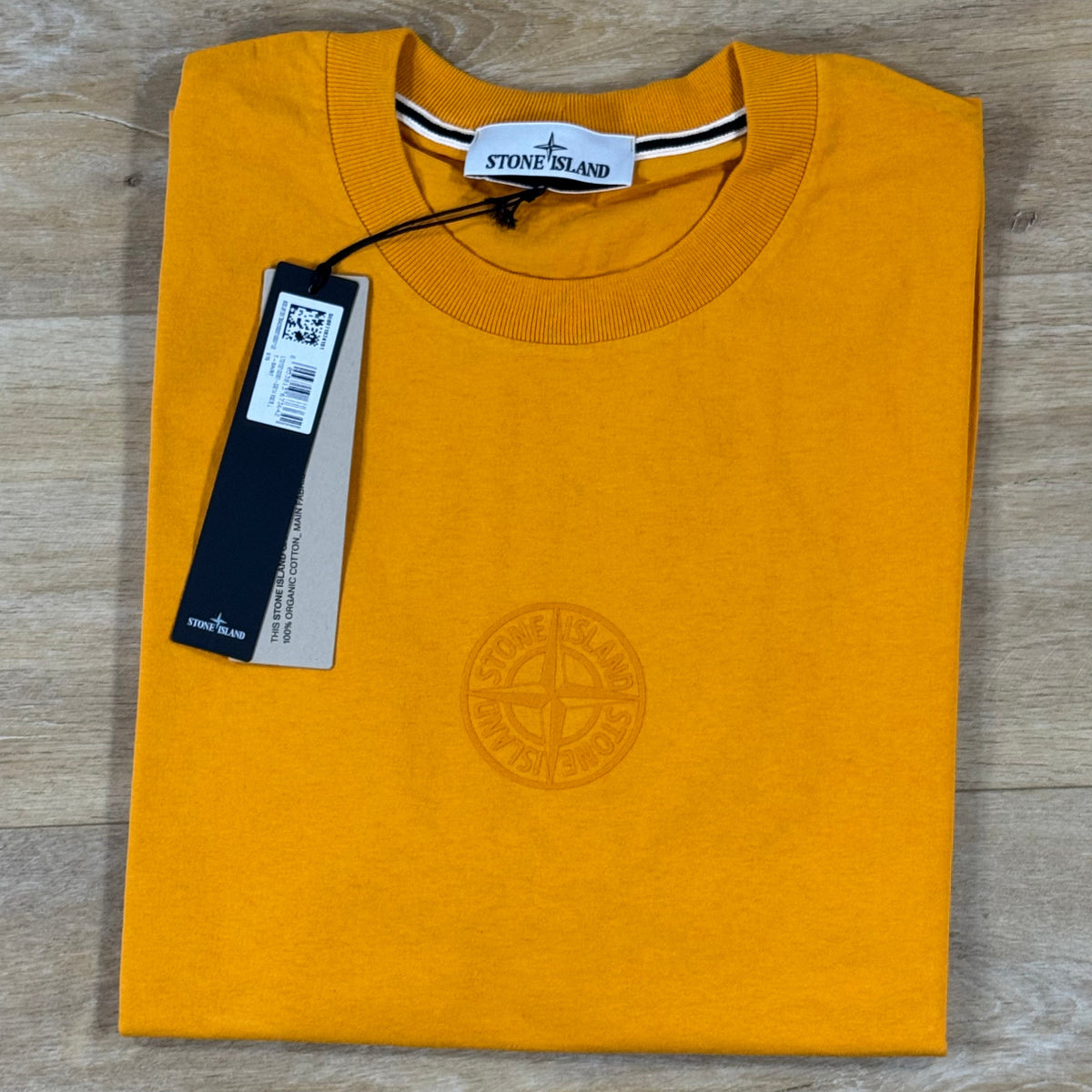 Stone Island 'Camo Compass' Print T-Shirt in Tangerine