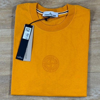 Stone Island 'Camo Compass' Print T-Shirt in Tangerine