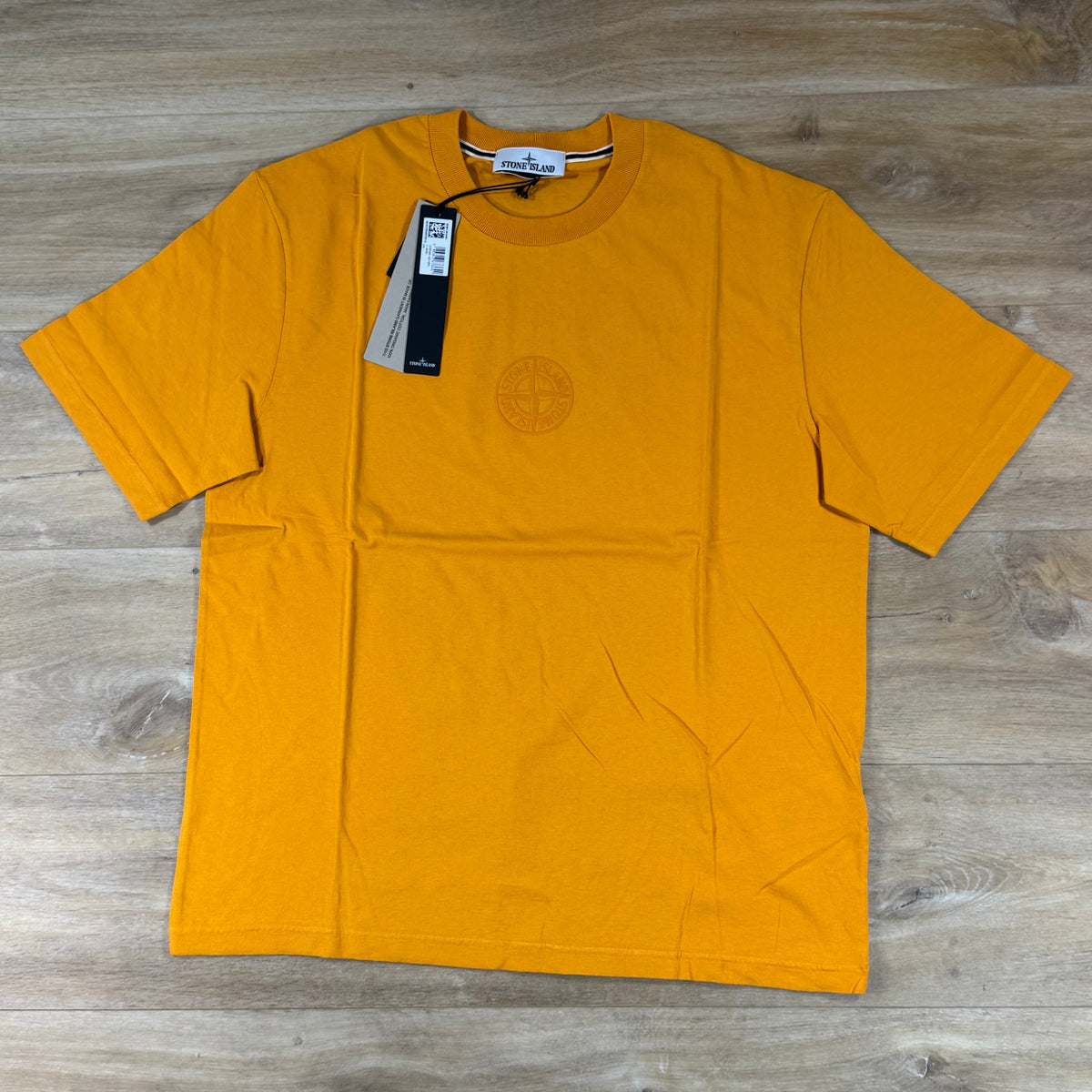 Stone Island 'Camo Compass' Print T-Shirt in Tangerine