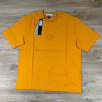 Stone Island 'Camo Compass' Print T-Shirt in Tangerine