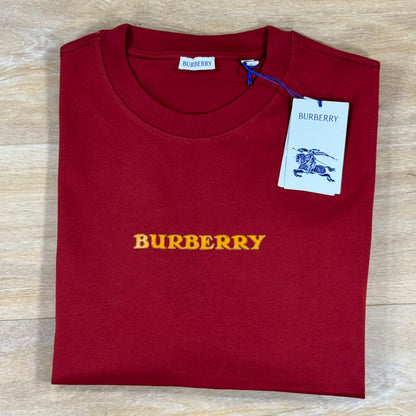 Burberry Heritage Logo Cotton T-Shirt in Auburn Brown