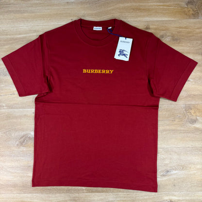 Burberry Heritage Logo Cotton T-Shirt in Auburn Brown