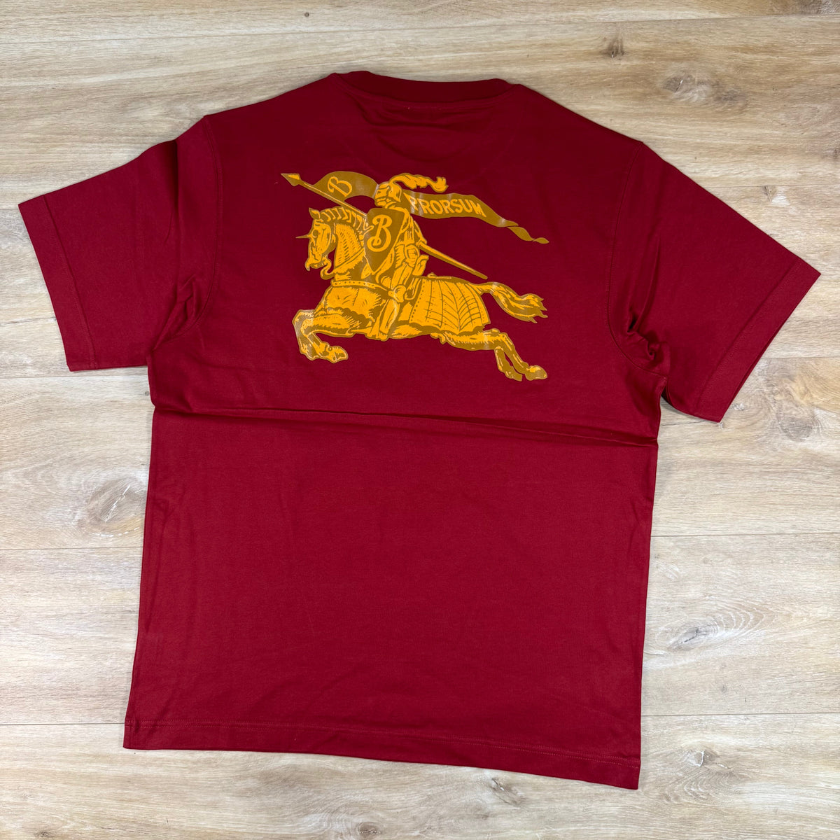 Burberry Heritage Logo Cotton T-Shirt in Auburn Brown
