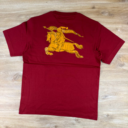Burberry Heritage Logo Cotton T-Shirt in Auburn Brown