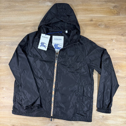 Burberry Nylon Clapton Hooded Jacket in Black