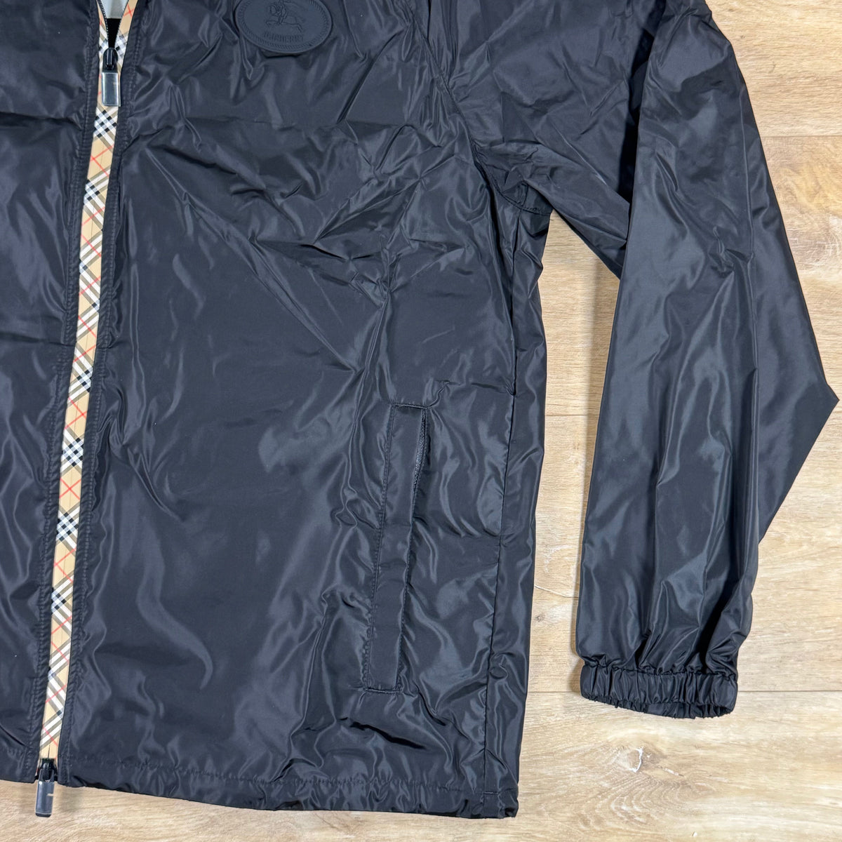 Burberry Nylon Clapton Hooded Jacket in Black