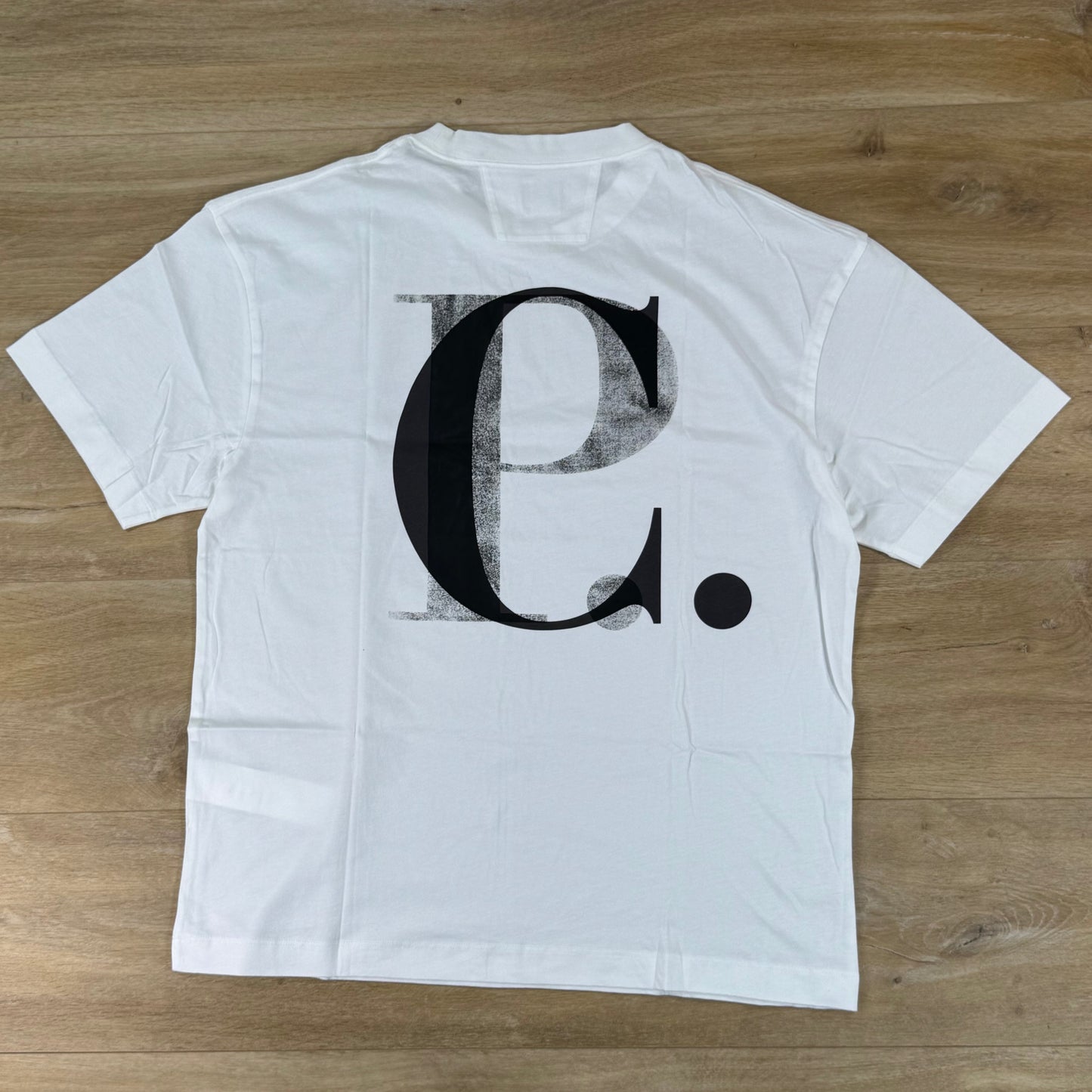 C.P. Company 30/1 Jersey Logo T-Shirt in Gauze White