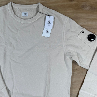 C.P. Company Malfile Fleece Lens Crewneck Sweatshirt in Frozen Dew