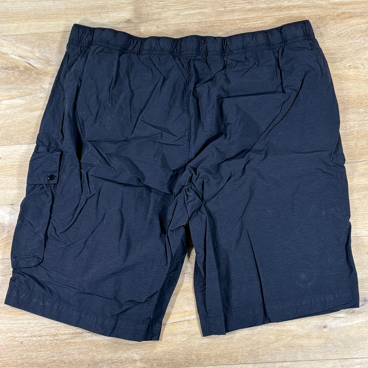 C.P. Company 50 Fili Stretch Loose Lense Cargo Shorts in Navy