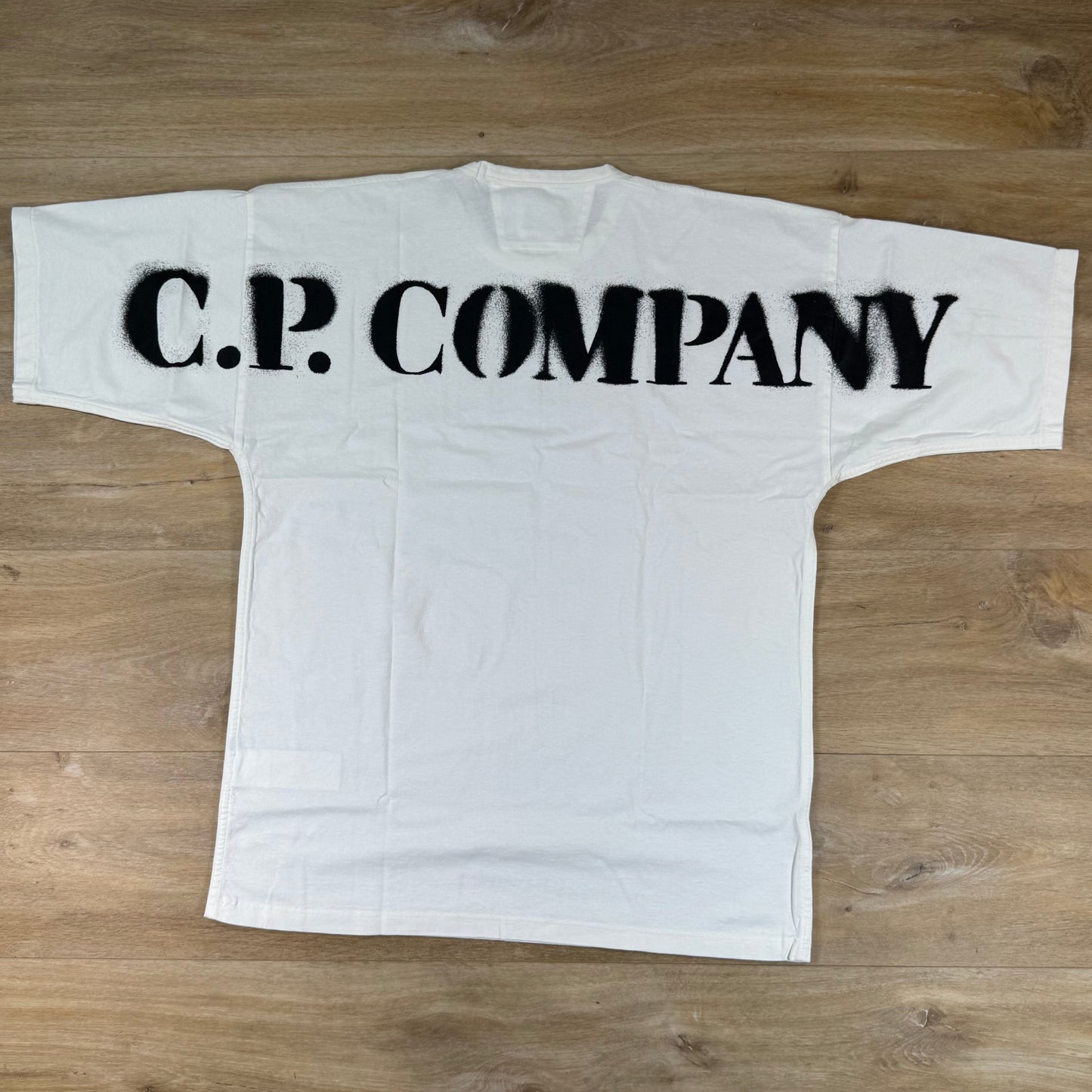 C.P. Company 1020 Jersey Stencil T-Shirt in Gauze White