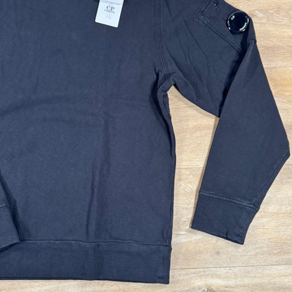C.P. Company Malfile Fleece Lens Crewneck Sweatshirt in Black