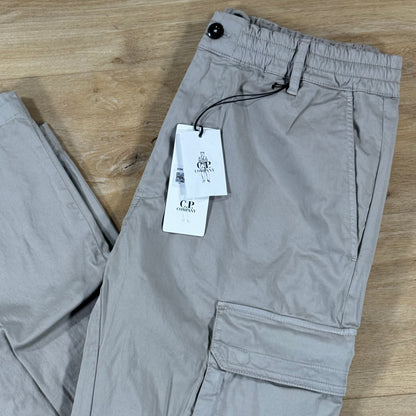 C.P. Company Stretch Sateen Lens Cargo Pants in Dove