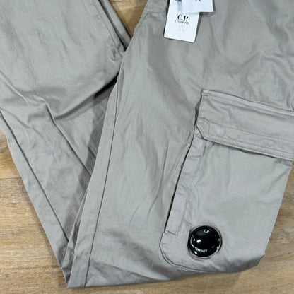 C.P. Company Stretch Sateen Lens Cargo Pants in Dove