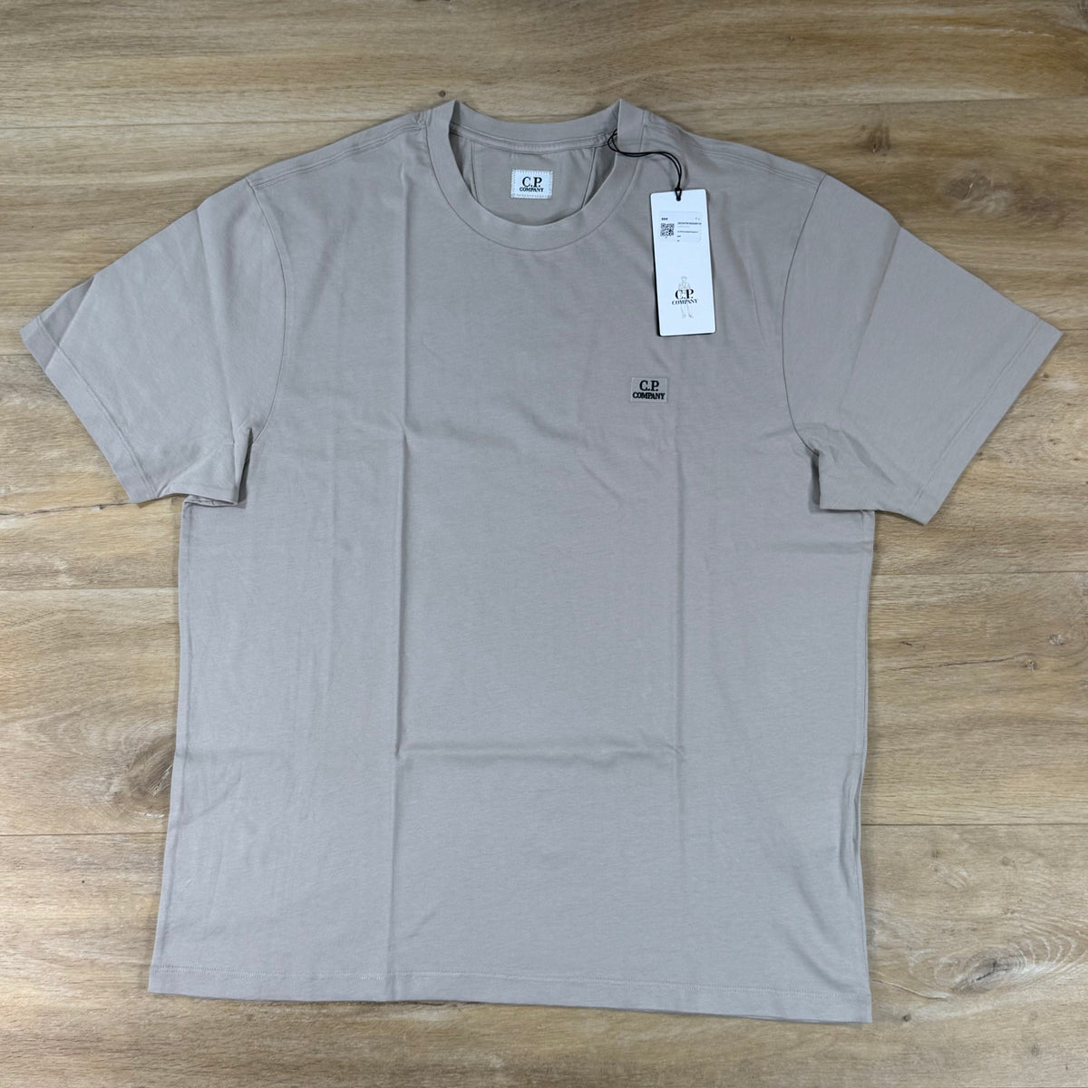 C.P. Company 30/1 Jersey Logo Patch T-Shirt in Dove