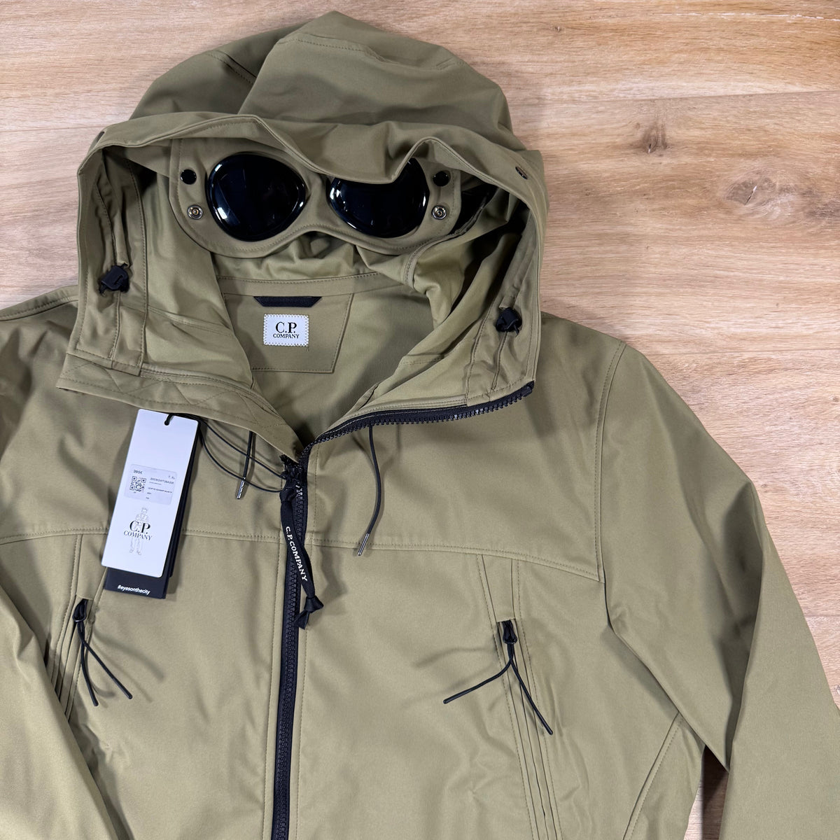 C.P. Company Shell-R Goggle Jacket in Dried Herb - Green