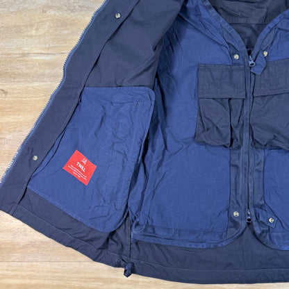 C.P. Company Twill Hooded Lens Jacket in Navy