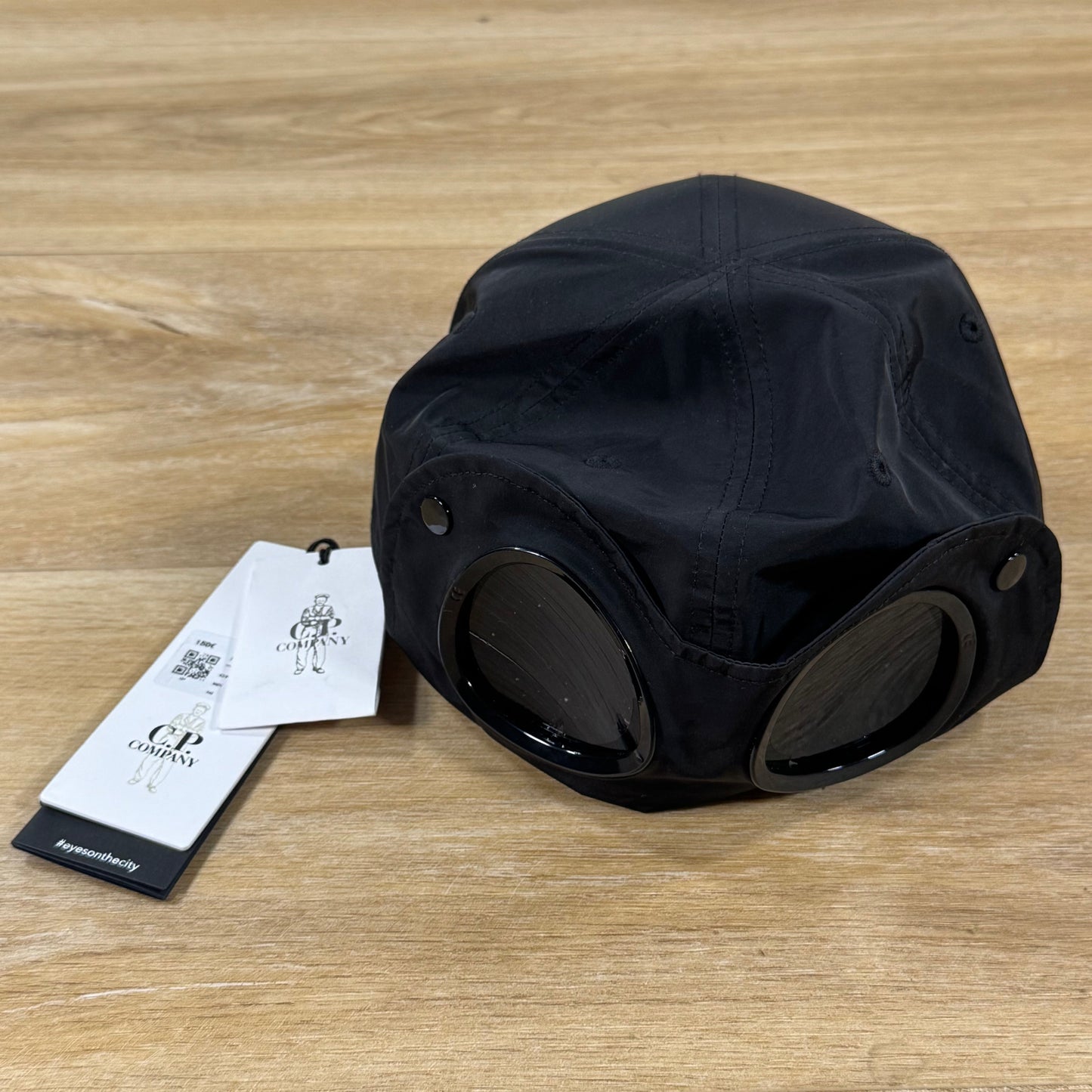 C.P. Company Chrome-R Goggle Cap in Black