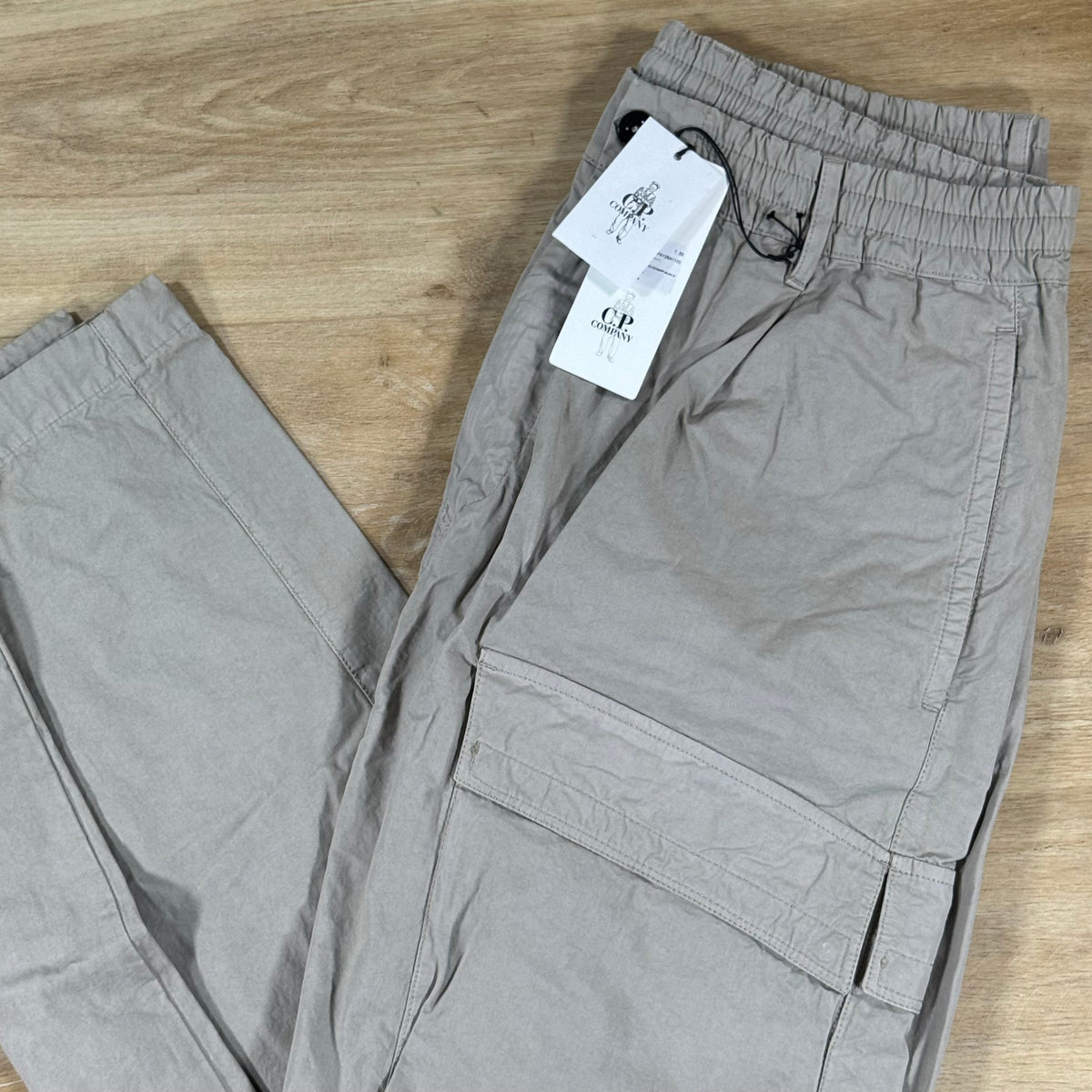 C.P. Company Micro-Reps Boxy Lens Pants in Dove